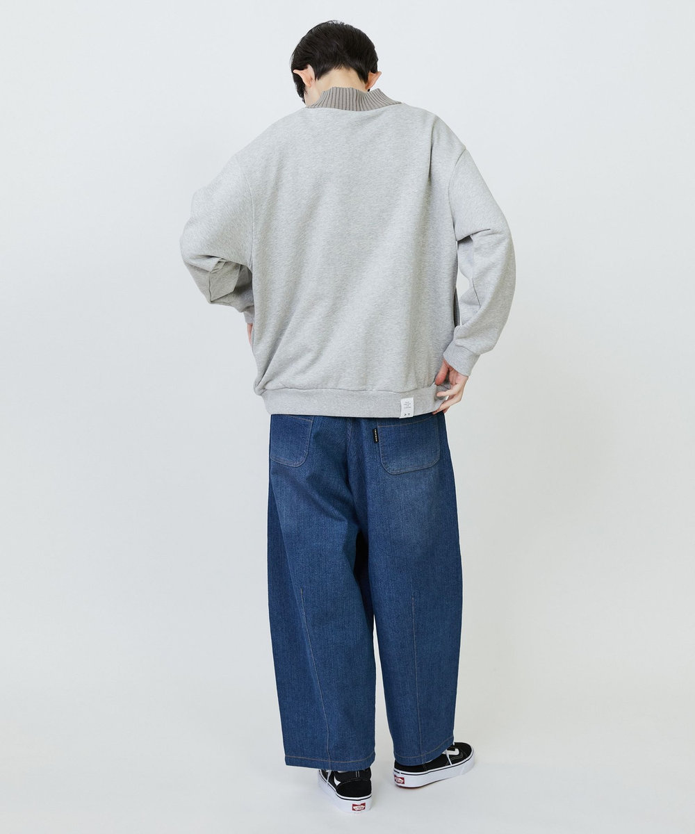 FRAPBOIS リブネックスウェット グレー