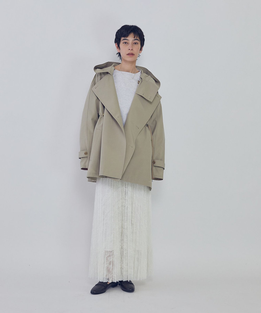 1er Arrondissement ＜VACHEMENT×1er Arrondissement＞別注リサイクルシェルタフタショートトレンチコート ベージュ