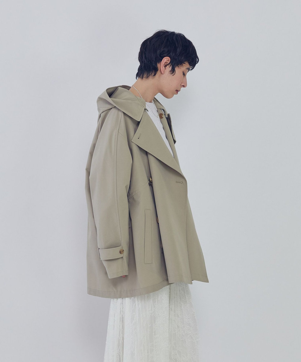 1er Arrondissement ＜VACHEMENT×1er Arrondissement＞別注リサイクルシェルタフタショートトレンチコート ベージュ