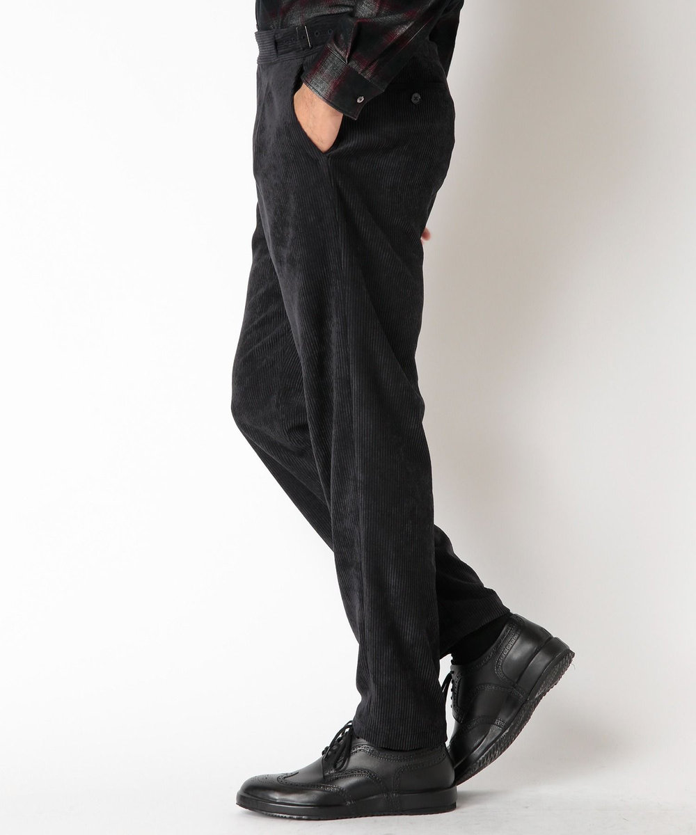 MEN'S BIGI ソフトコーデュロイストレッチパンツ ブラック