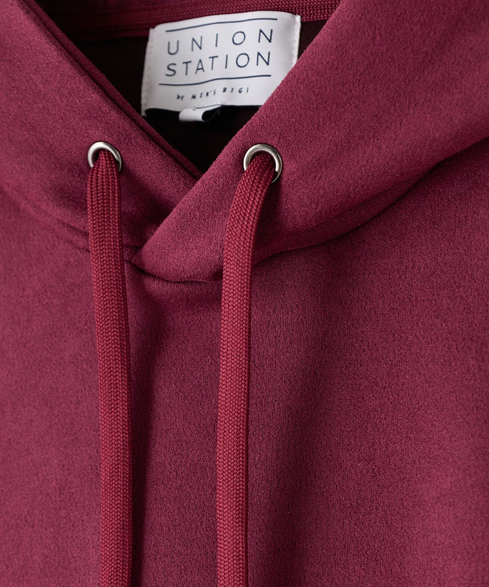 UNION STATION ビーガンスエードポンチフーディ ボルドー