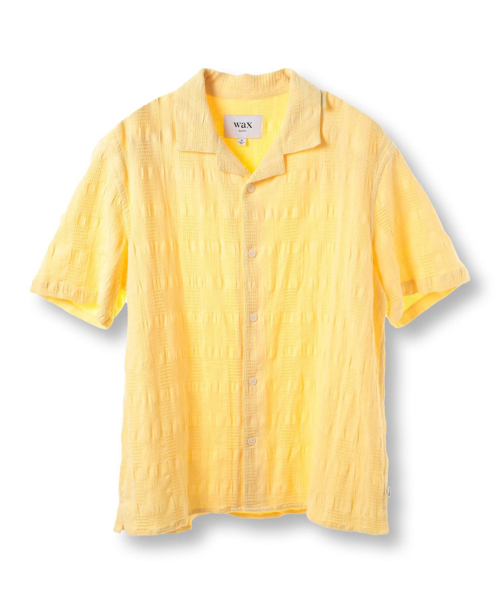 MEN'S BIGI 【Wax London/ワックスロンドン】ジャガードシャツ イエロー