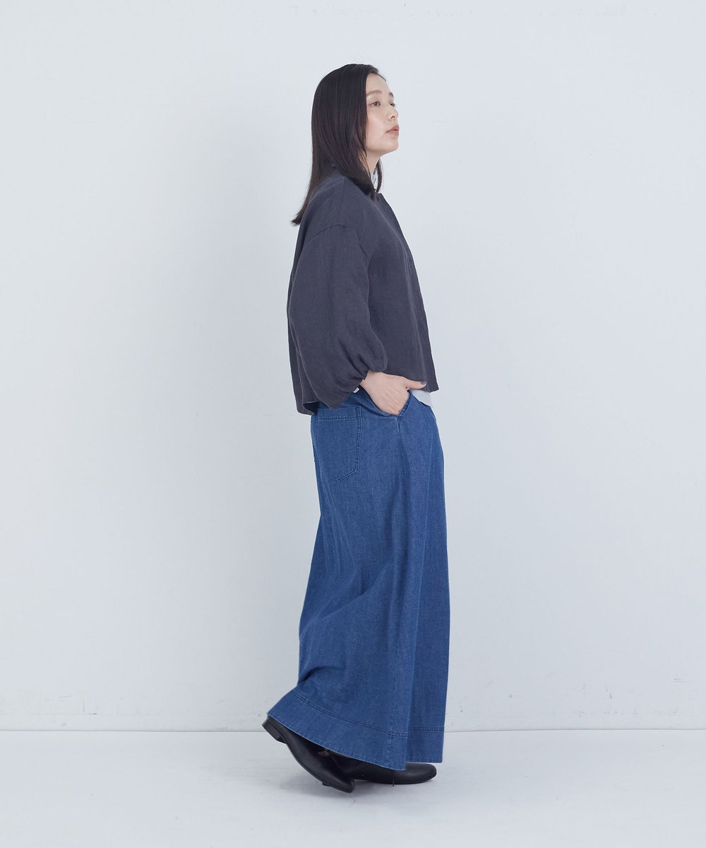 ADIEU TRISTESSE リネンボリュームスリーブジャケット チャコールグレー