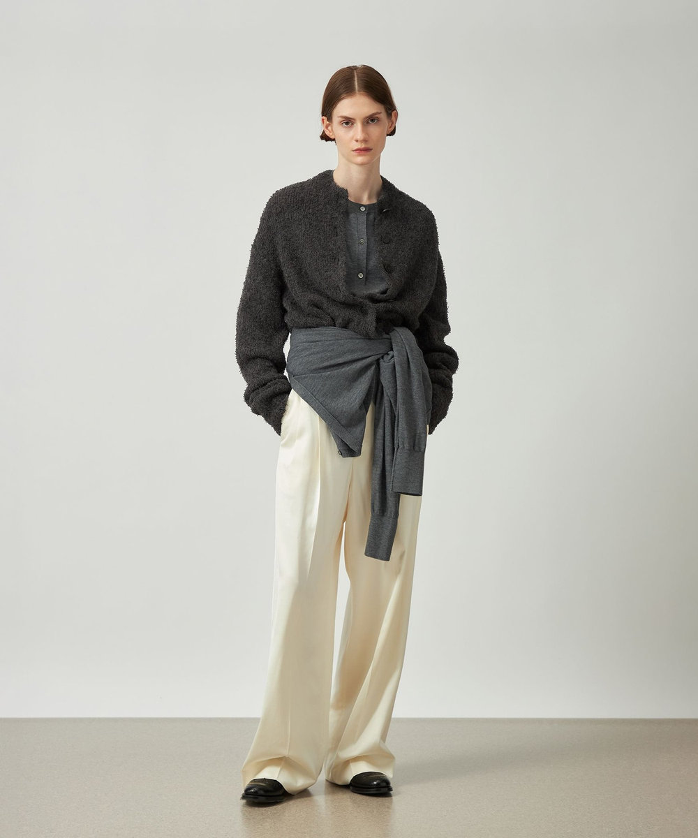DÉPAREILLÉ HIGH GAUGE LAYERED KNIT / ハイゲージレイヤードニット グレー
