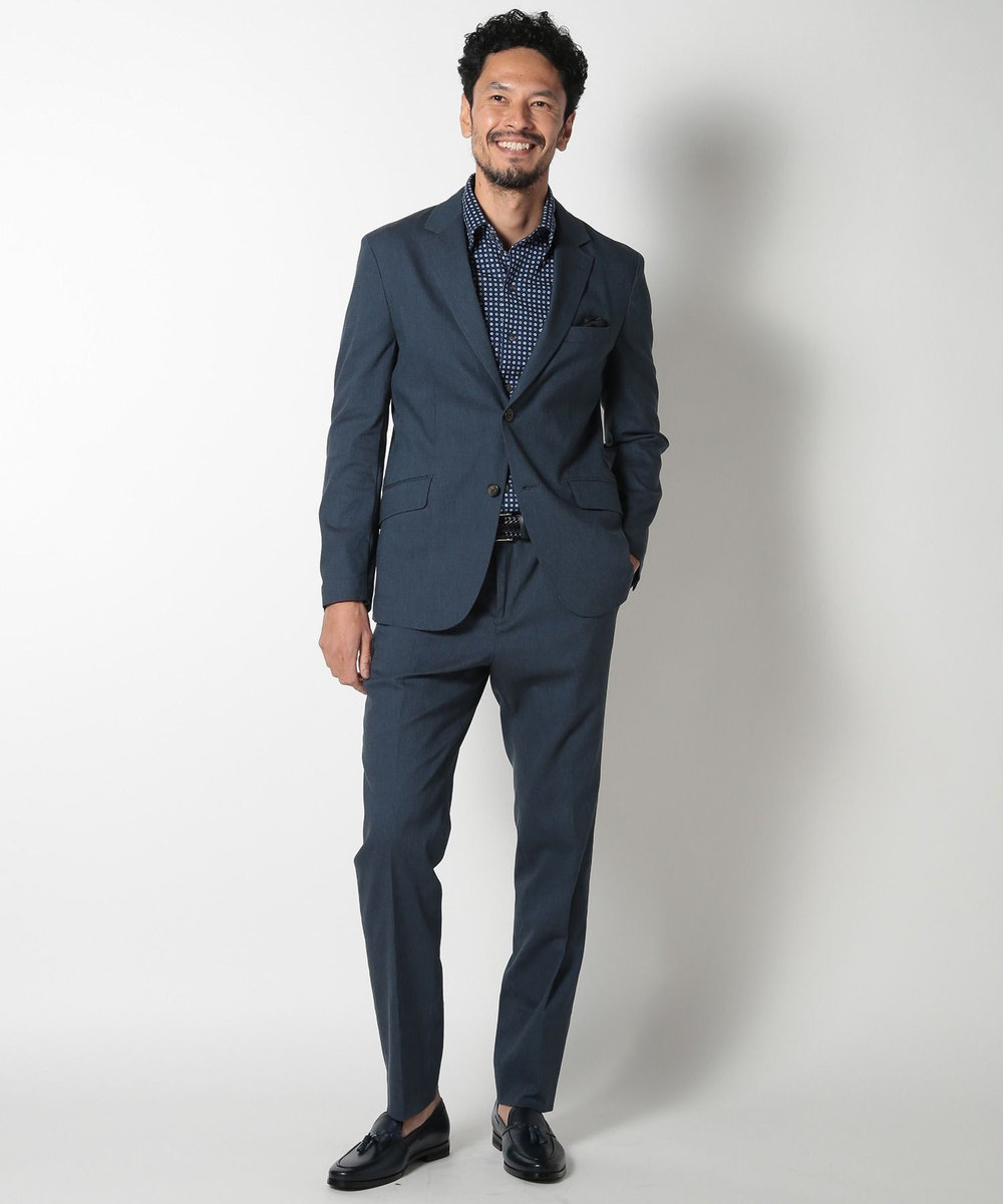MEN'S BIGI 【ACTIVE TAILOR】ドビーストレッチテーラードジャケット ネイビー