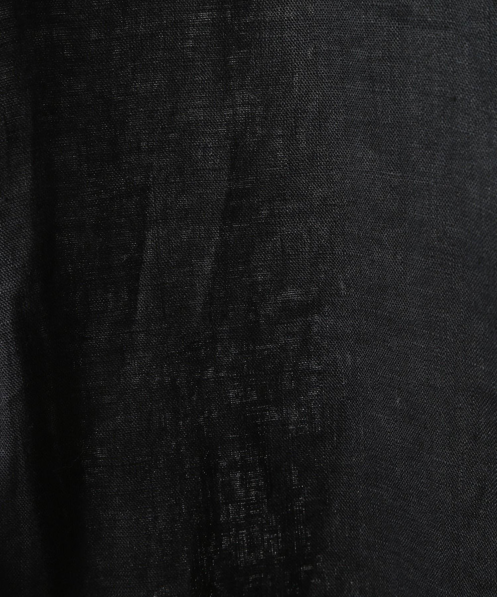 MEN'S BIGI NOVELTEX社リネン素材七分袖シャツ ブラック