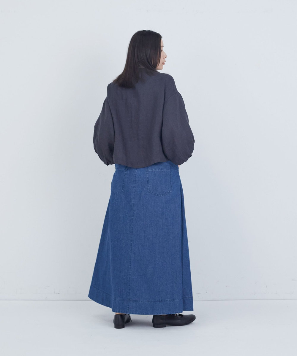 ADIEU TRISTESSE リネンボリュームスリーブジャケット チャコールグレー