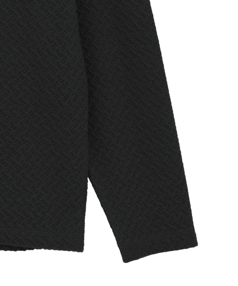 MEN'S BIGI シャーリングジャカードロングスリーブTシャツ ブラック