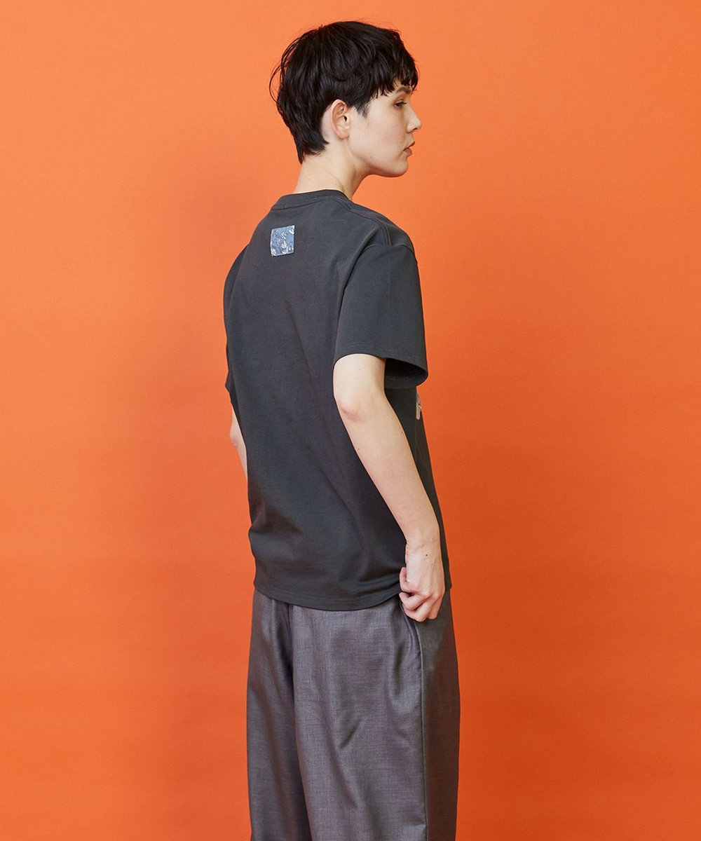FRAPBOIS ガーデンフローＴシャツ チャコールグレー