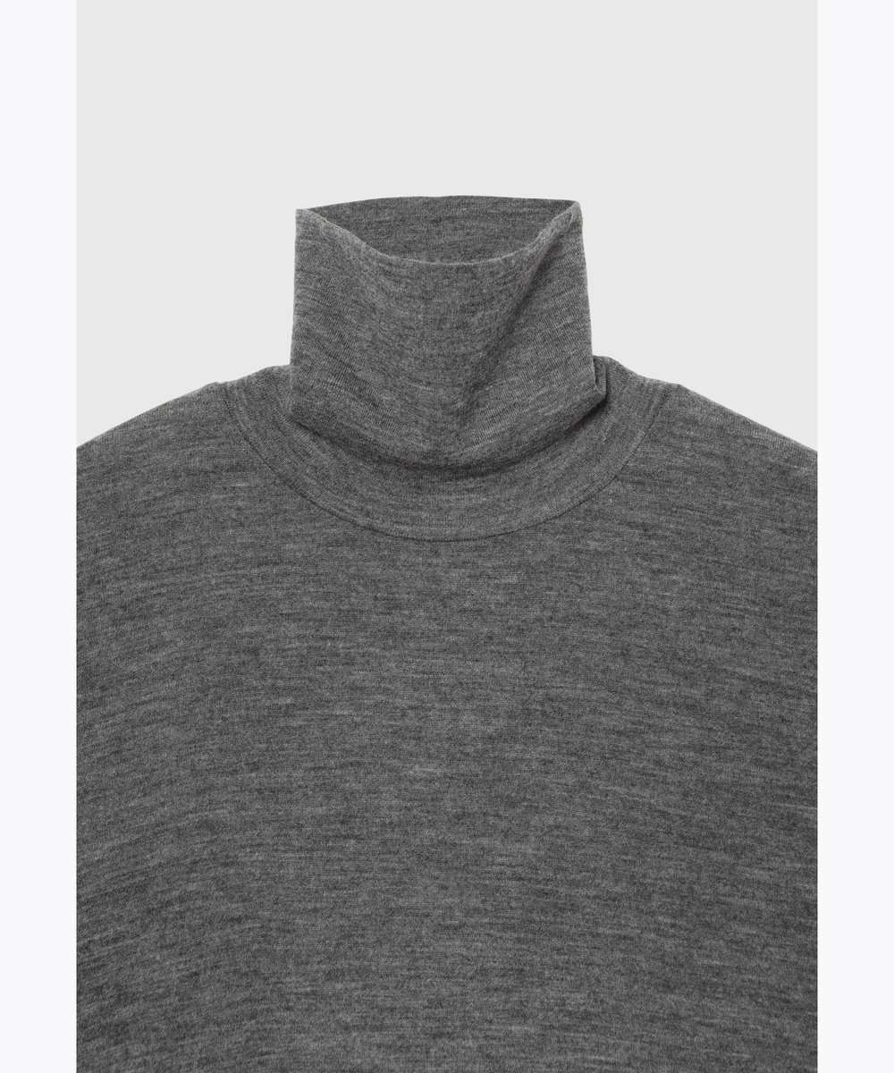 DÉPAREILLÉ WOOL JERSEY TURTLE / ウールジャージータートル グレー