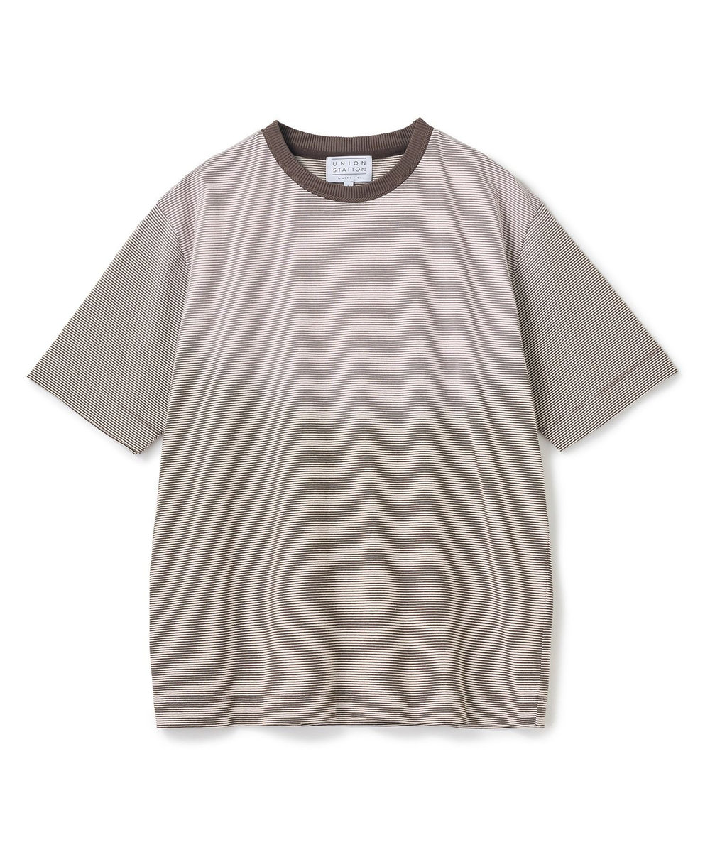 UNION STATION ヴィンテージライクミジンボーダーTシャツ＜ストレッチ・マシンウォッシャブル＞ ホワイト系その他