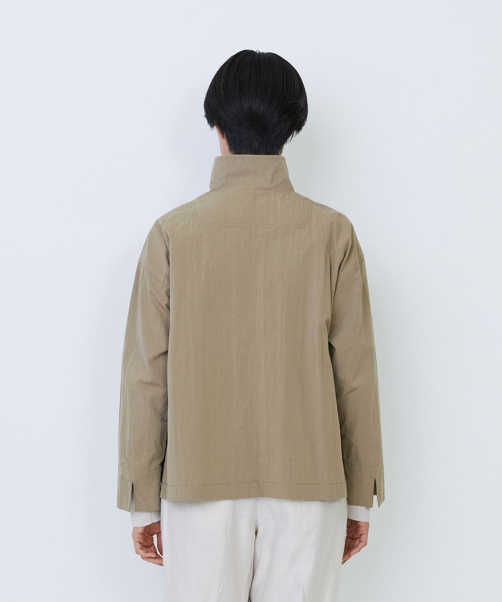 LOISIR コットンナイロンウェザーピーチブルゾン ベージュ