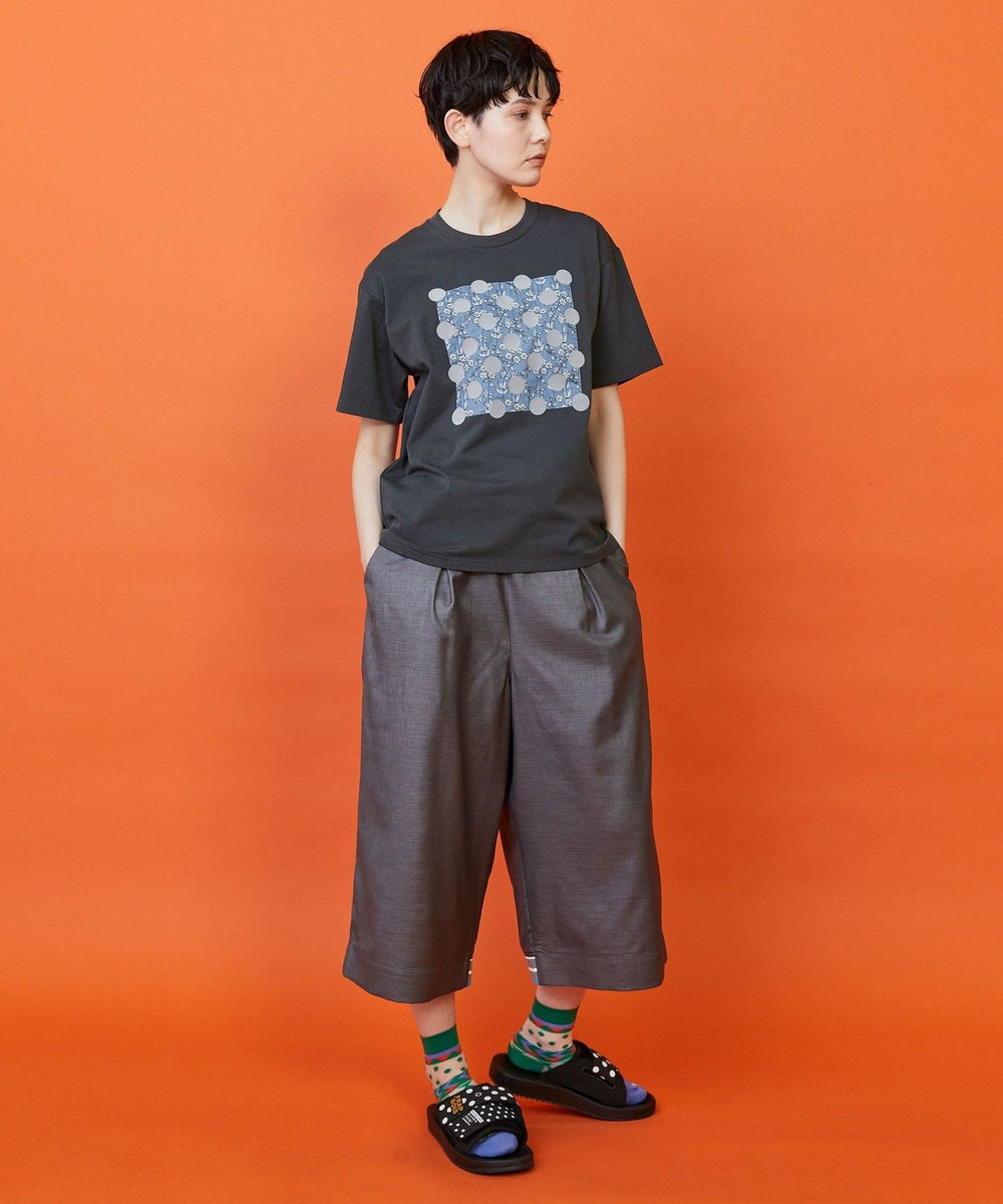 FRAPBOIS ガーデンフローＴシャツ チャコールグレー