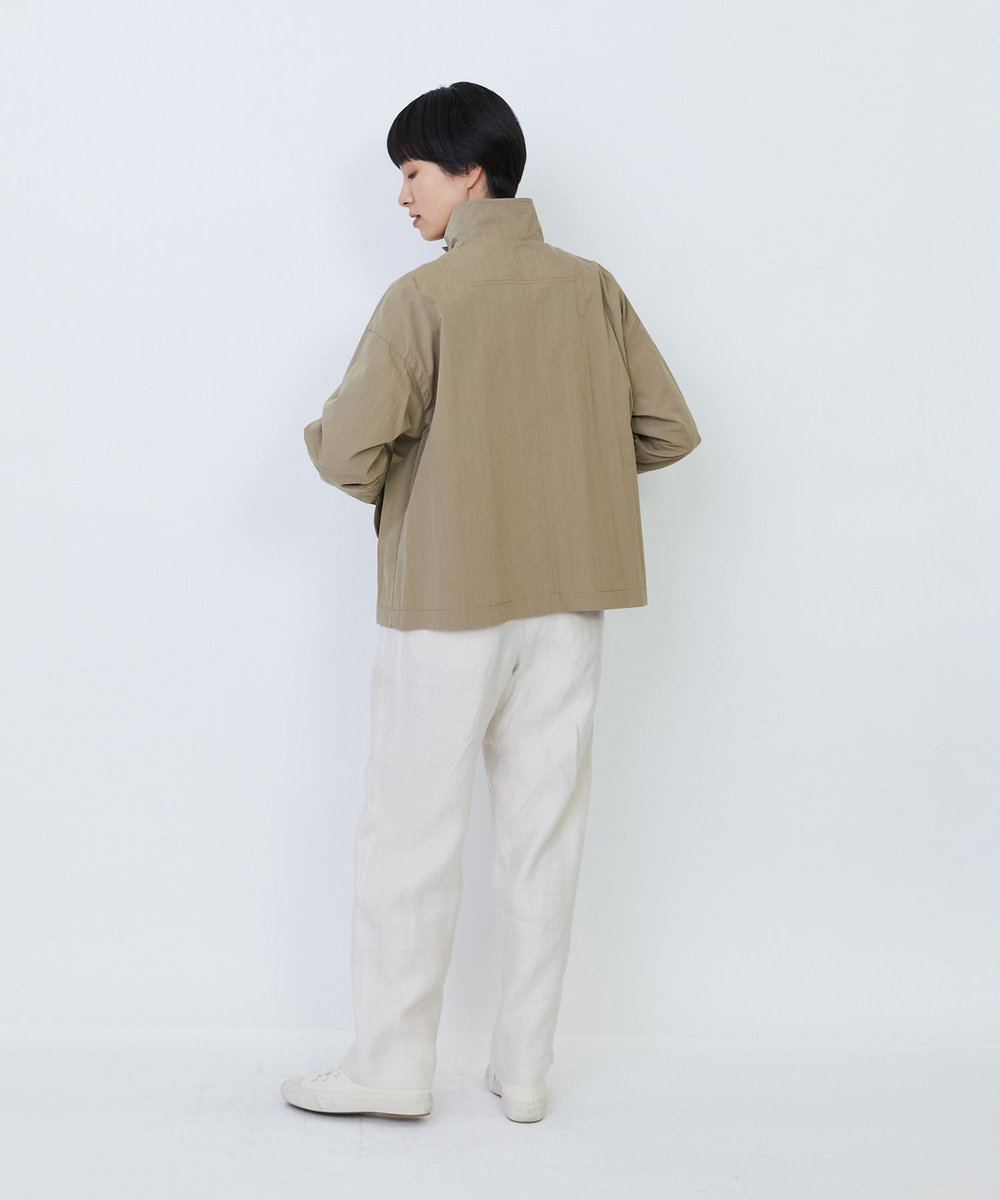 LOISIR コットンナイロンウェザーピーチブルゾン ベージュ
