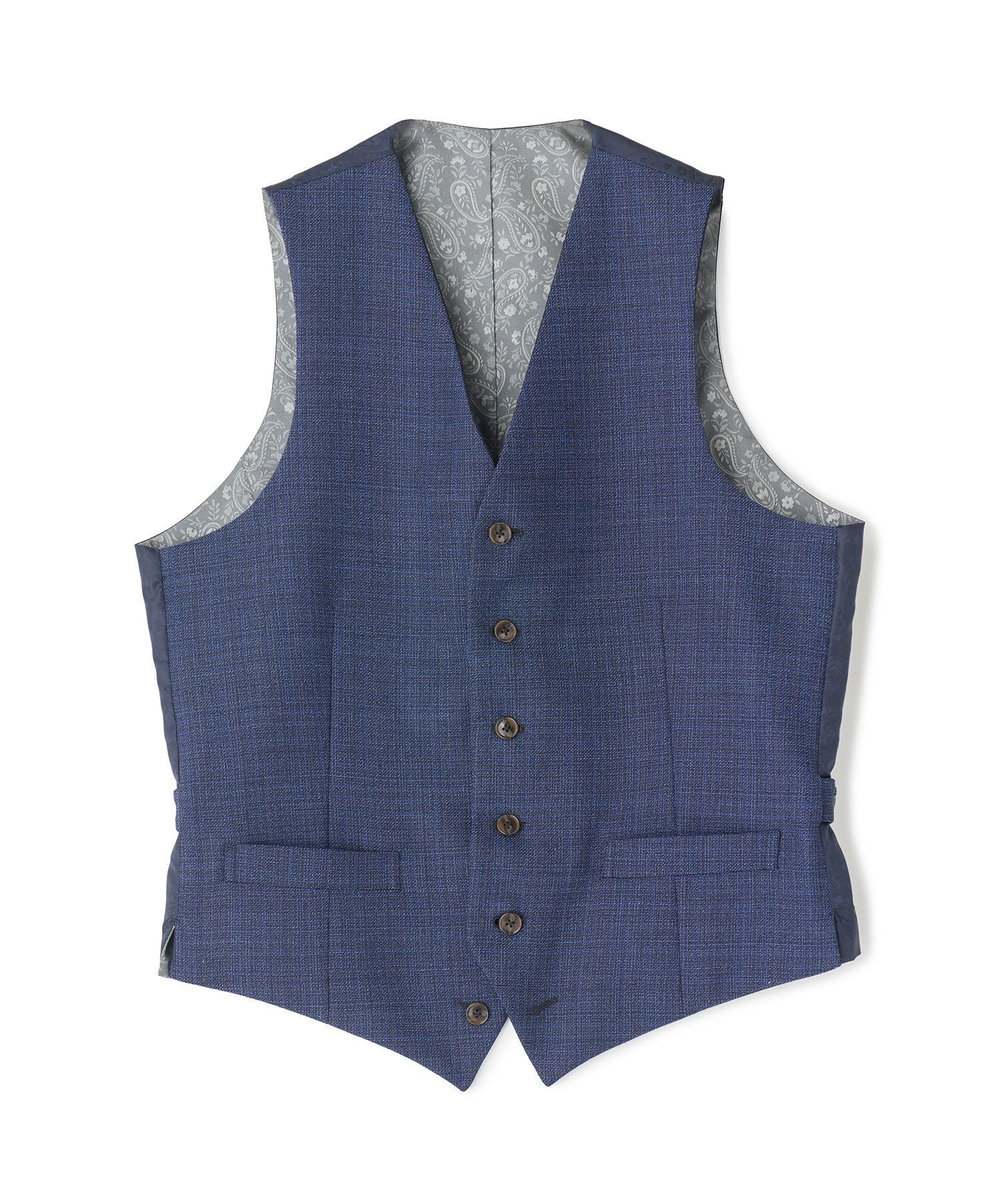 MEN'S BIGI ミックスヤーン/ポップサック リバーシブルベスト ネイビー