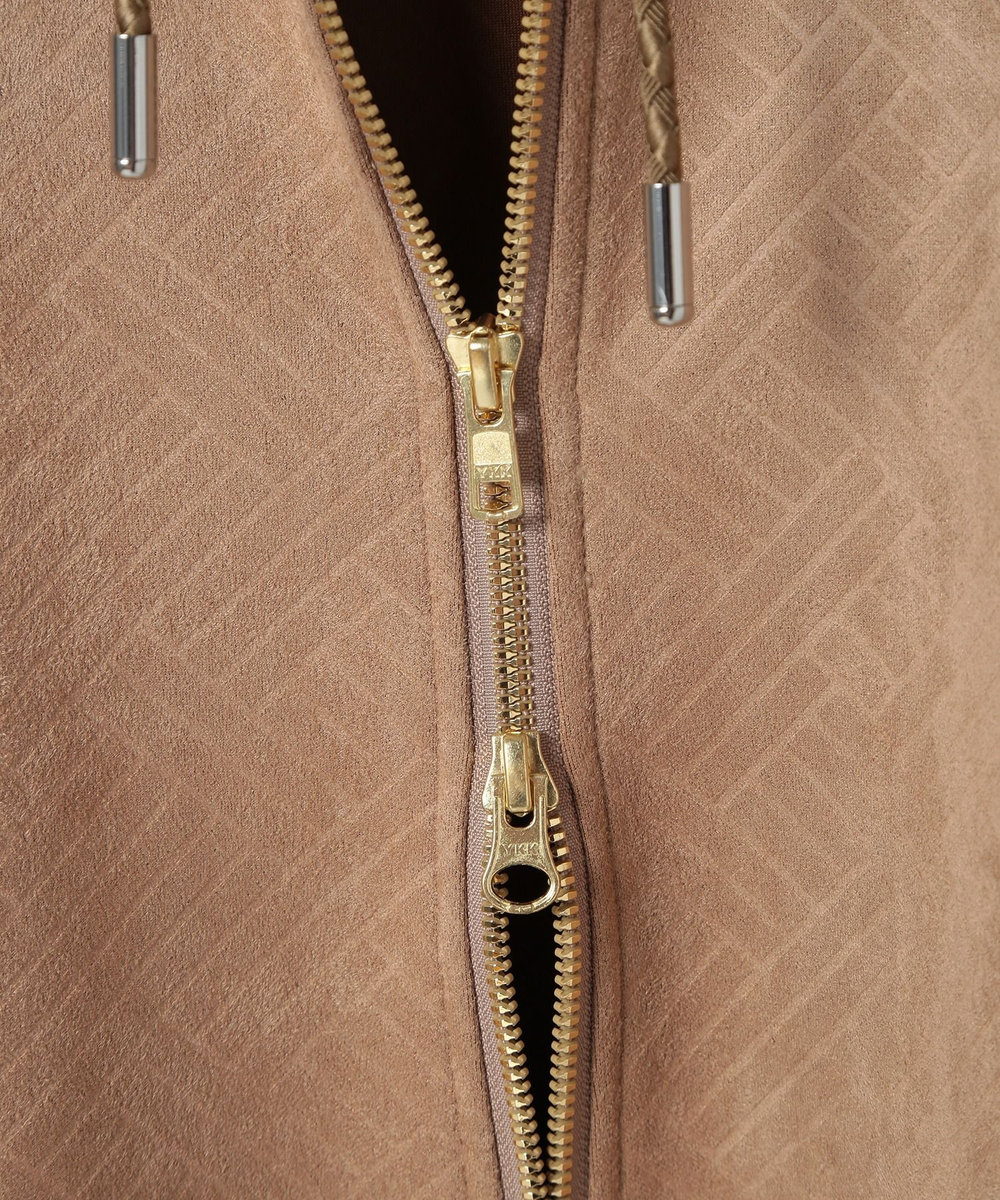 MEN'S BIGI テックスエードエンボスパーカー ベージュ
