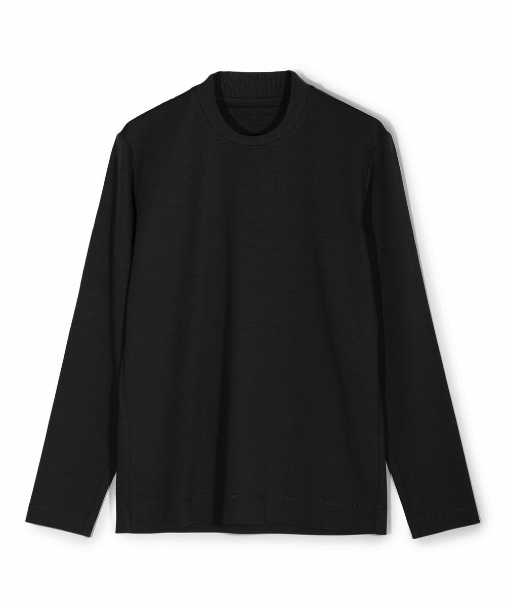 MEN'S BIGI 【ACTIVE TAILOR/アクティブテイラー】シルケットスムースクルーネック長袖Tシャツ ブラック