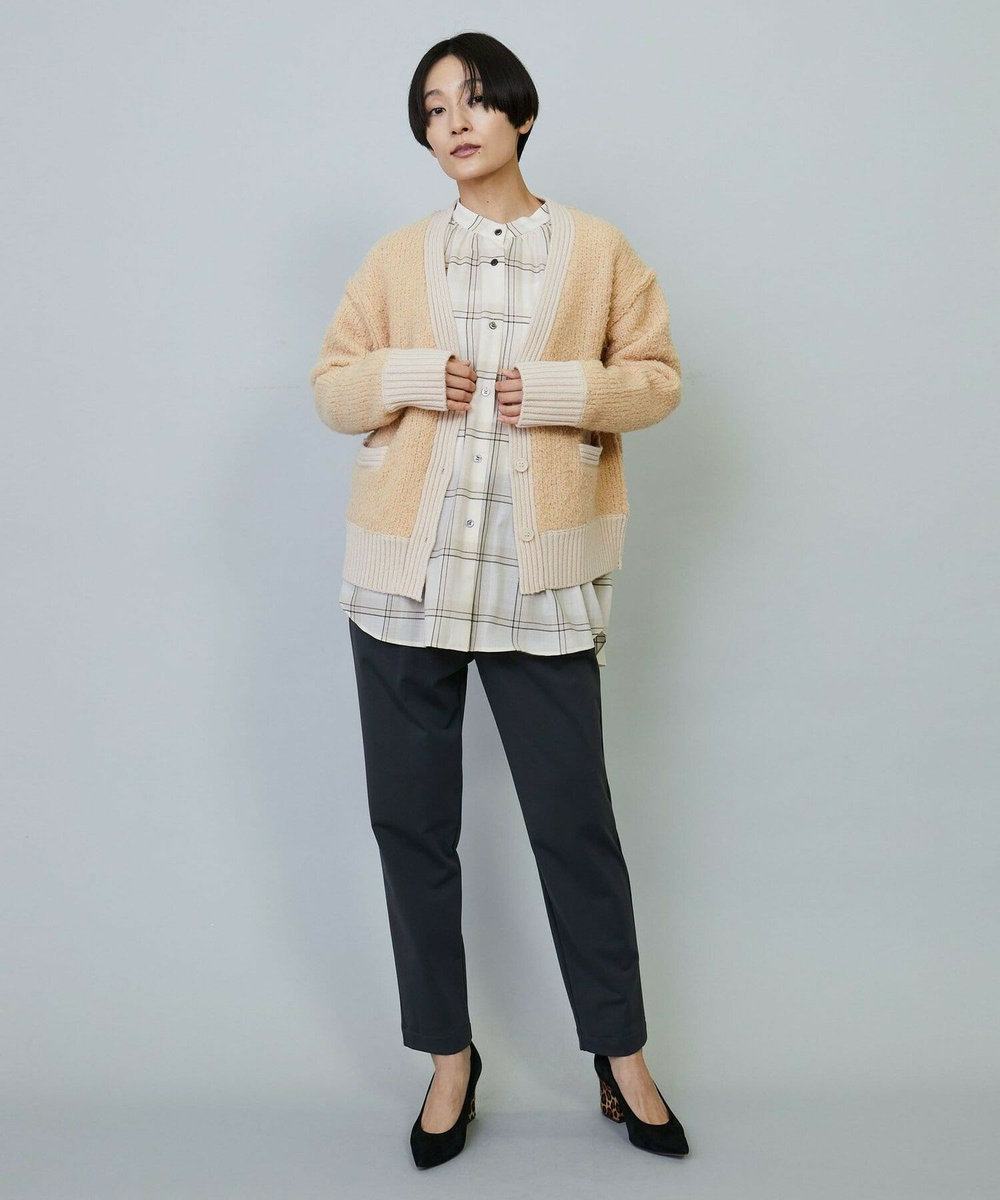 MOGA SPGNA MOLE Vネックカーディガン ピンク
