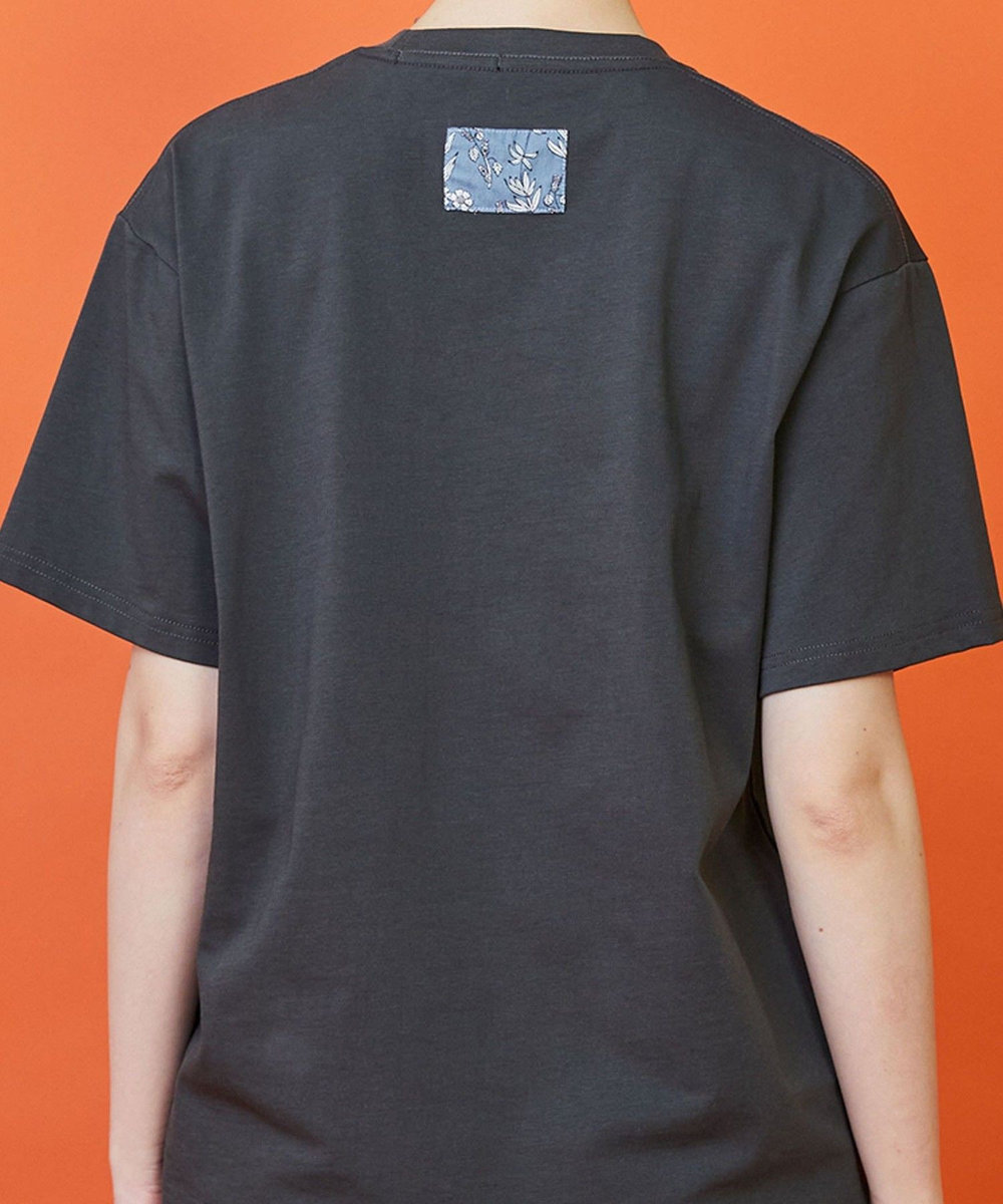FRAPBOIS ガーデンフローＴシャツ チャコールグレー
