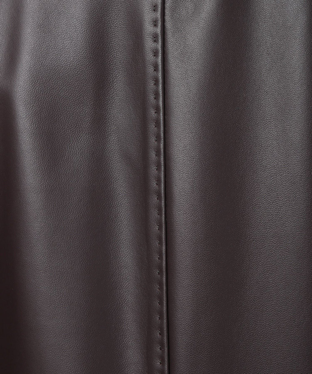 MEN'S BIGI スタンドカラーシングルライダース レザージャケット ボルドー