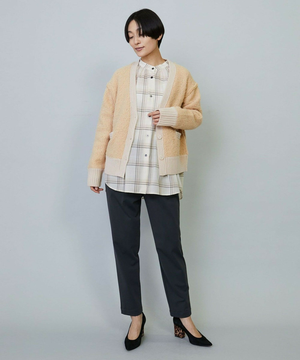 MOGA SPGNA MOLE Vネックカーディガン ピンク