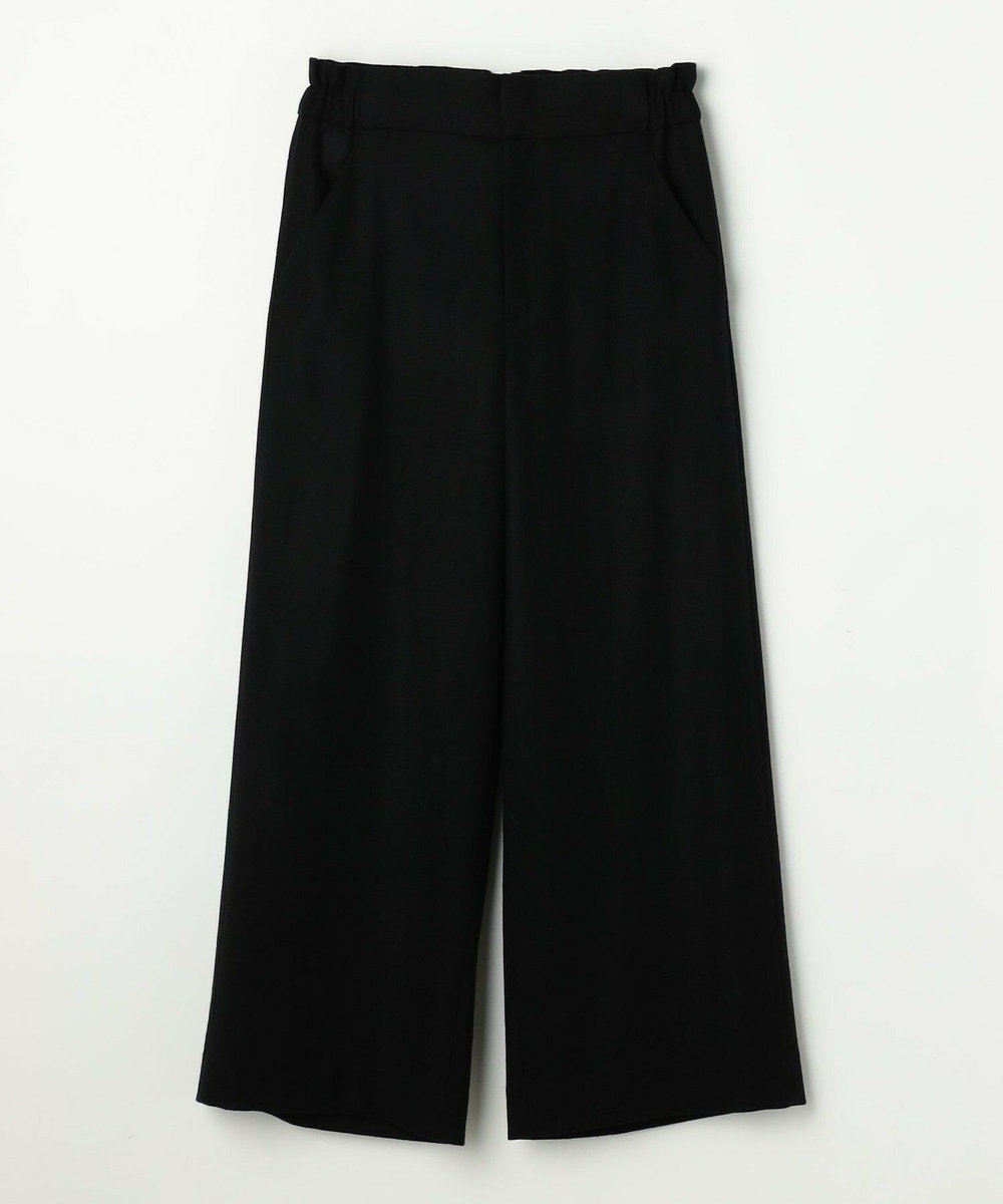 MOGA ウールカシミヤストレッチワイドパンツ ブラック系その他