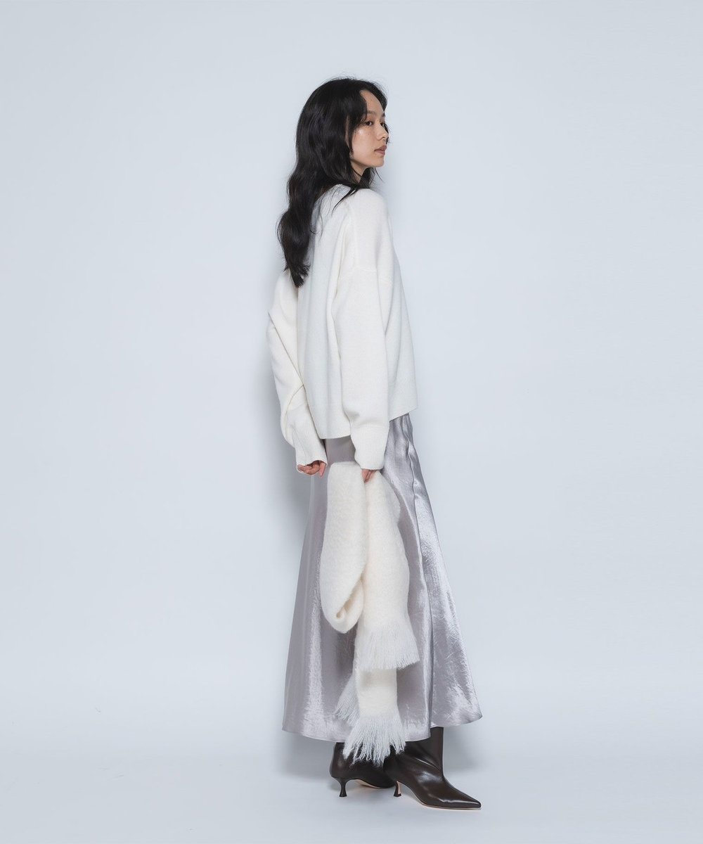 1er Arrondissement ウールカシミアVネックニット オフホワイト