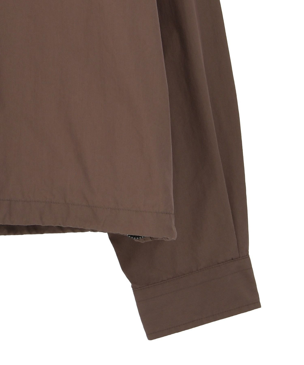 MEN'S BIGI コットンナイロンドローコードシャツ ブラウン