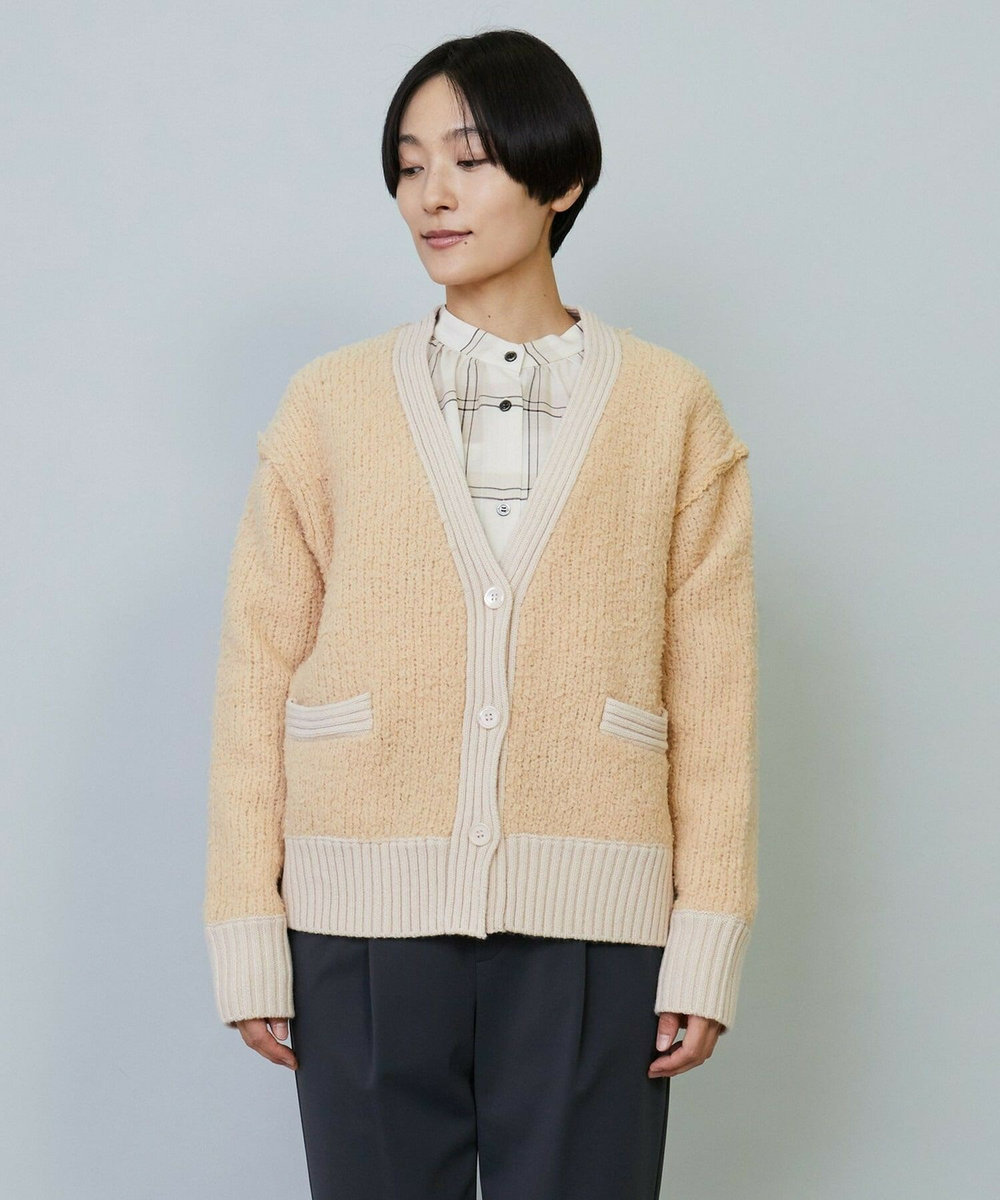 MOGA SPGNA MOLE Vネックカーディガン ピンク