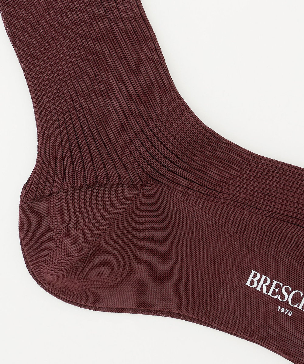 unbilanc BRESCIANI ロングリブソックス ボルドー
