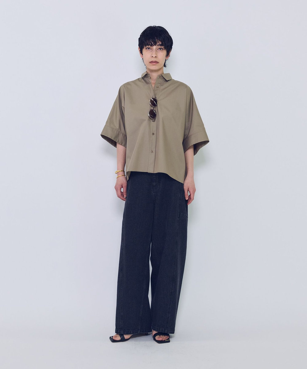 1er Arrondissement チンツフォルムシャツ ベージュ