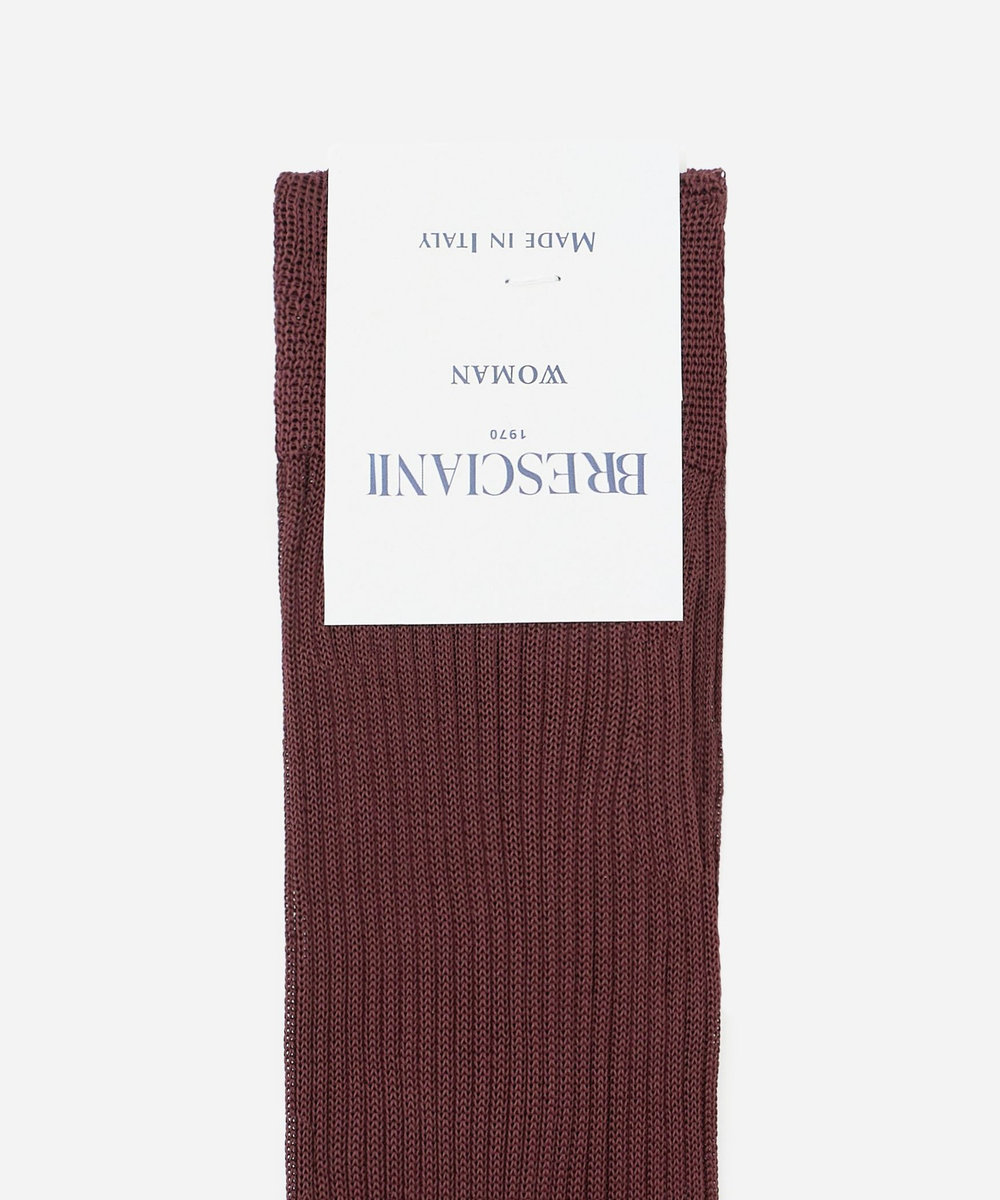 unbilanc BRESCIANI ロングリブソックス ボルドー