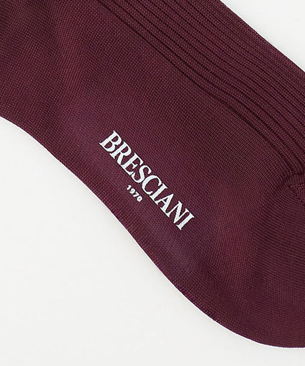 unbilanc BRESCIANI シルクショートソックス ボルドー