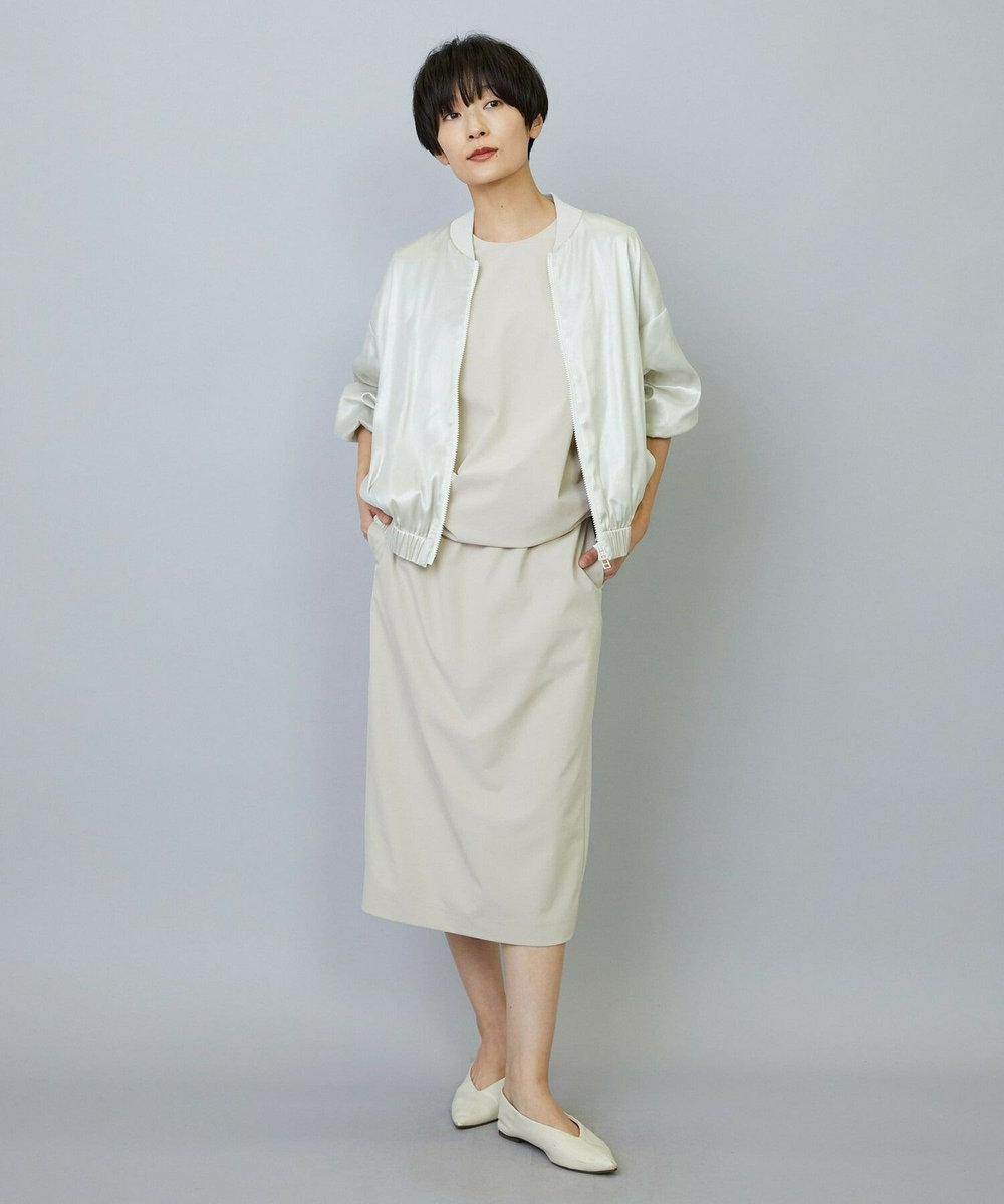 MOGA スタイリスト戸野塚かおるコラボ フルダル2WAYストレッチワンピース ベージュ