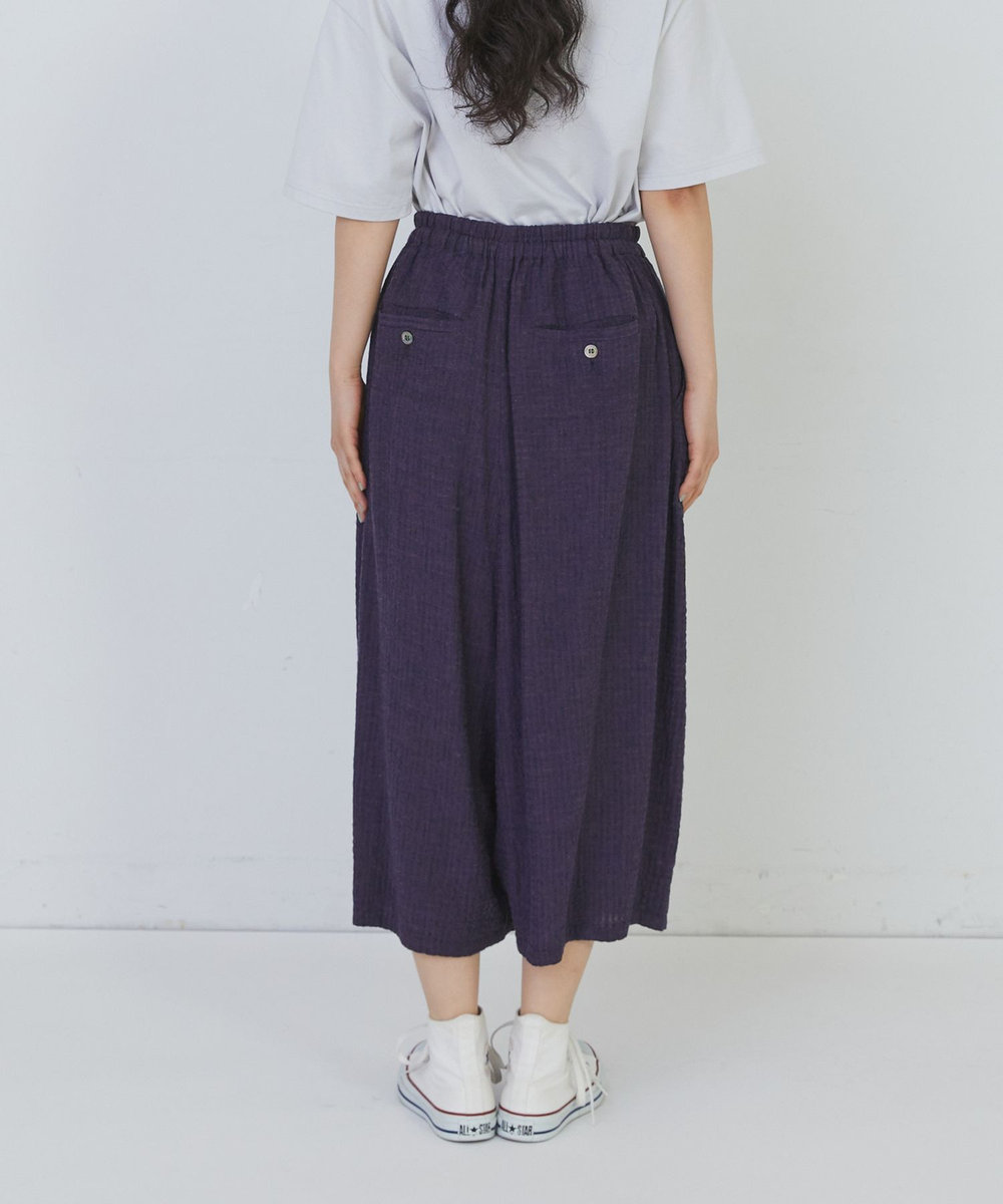 congés payés ADIEU TRISTESSE 【FAVE】シャーリングワイドサルエルパンツ ネイビー