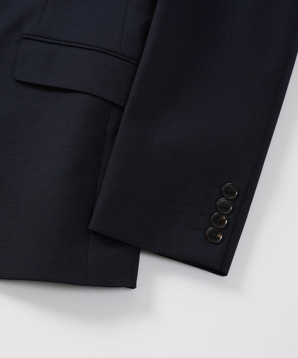 MEN'S BIGI ドビー柄スリムフィットスーツセットアップ ネイビー