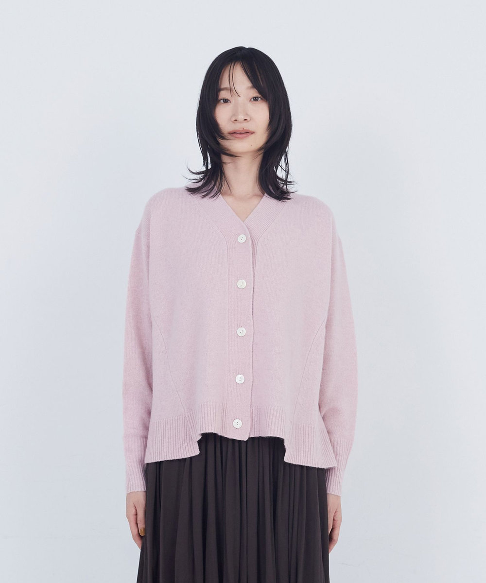 ADIEU TRISTESSE ウールカシミヤニットカーディガン ピンク