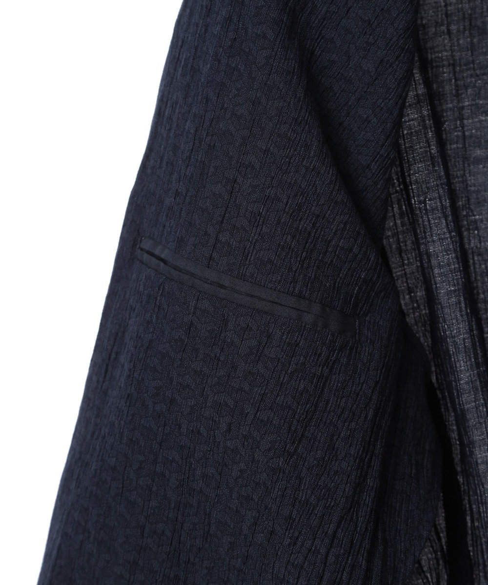 MEN'S BIGI 楊柳ジオメトリックプリントジャケット ネイビー