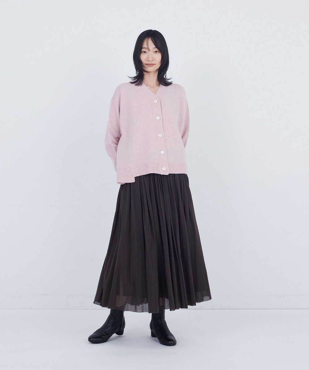 ADIEU TRISTESSE ウールカシミヤニットカーディガン ピンク