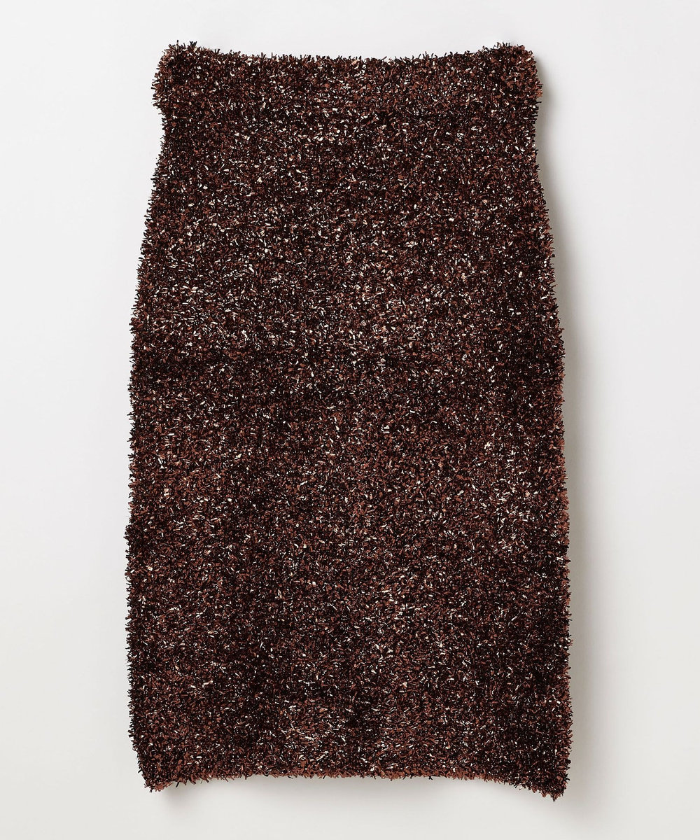 DÉPAREILLÉ METALLIC FILM YARN SKIRT / メタリックフィルムヤーンスカート ブロンズ