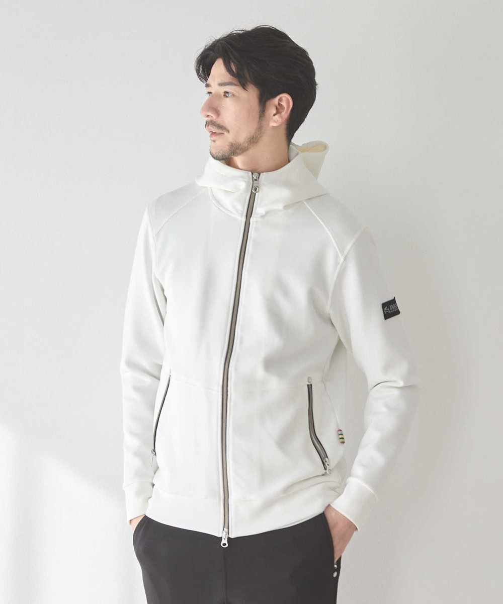 UNION STATION <プロスペリティ×UNION STATION>ストレッチポンチジップアップパーカ ホワイト