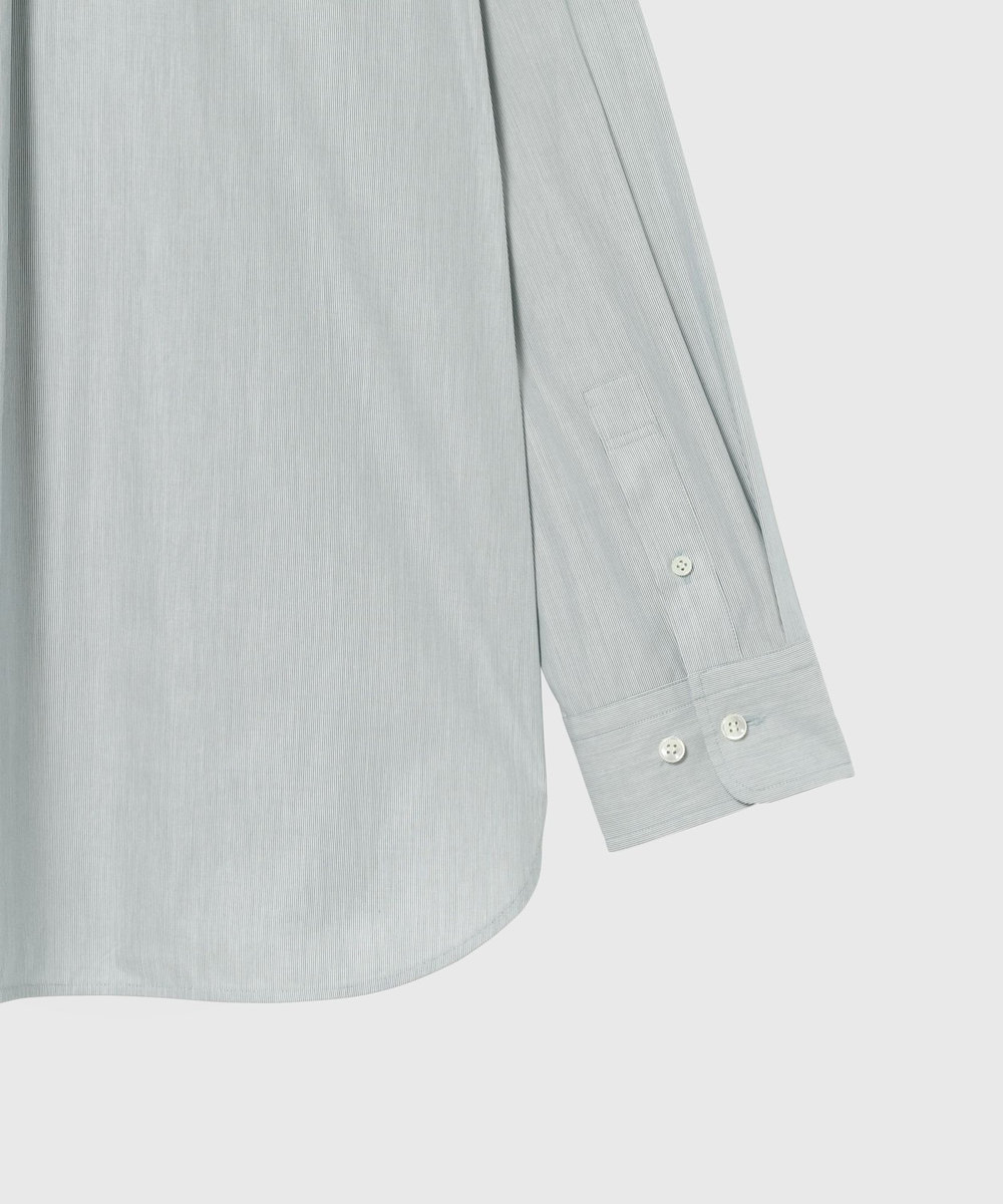DÉPAREILLÉ PINSTRIPE BOW SHIRT / ピンストライプボウシャツ グリーン