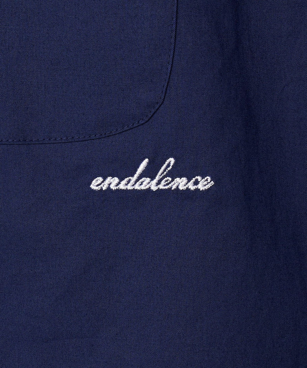 endalence Rコットンバックフレアシャツ ネイビー