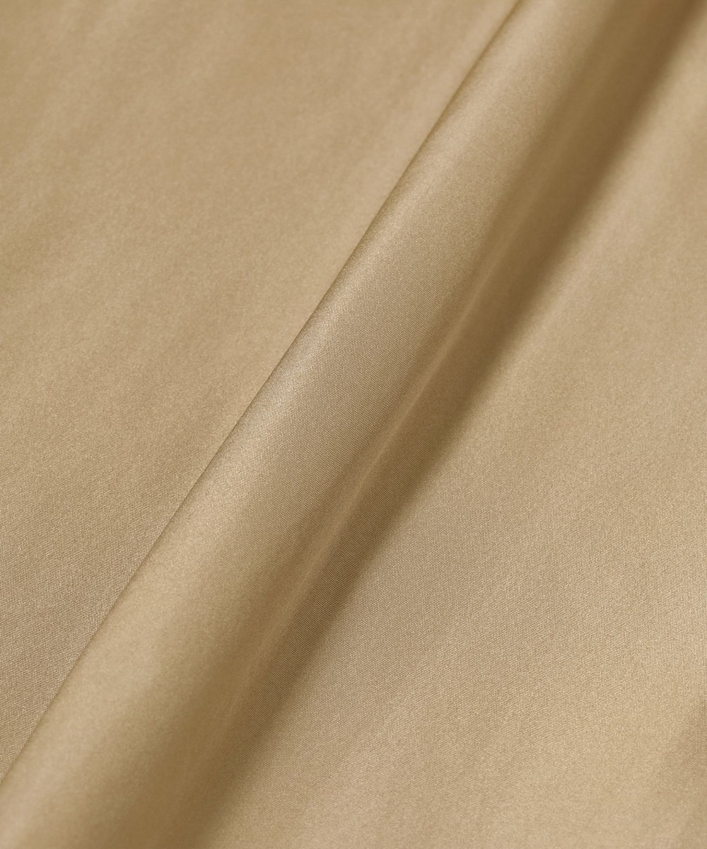 DÉPAREILLÉ TAFFETA GATHER NO COLLAR JACKET / タフタギャザーノーカラージャケット ベージュ