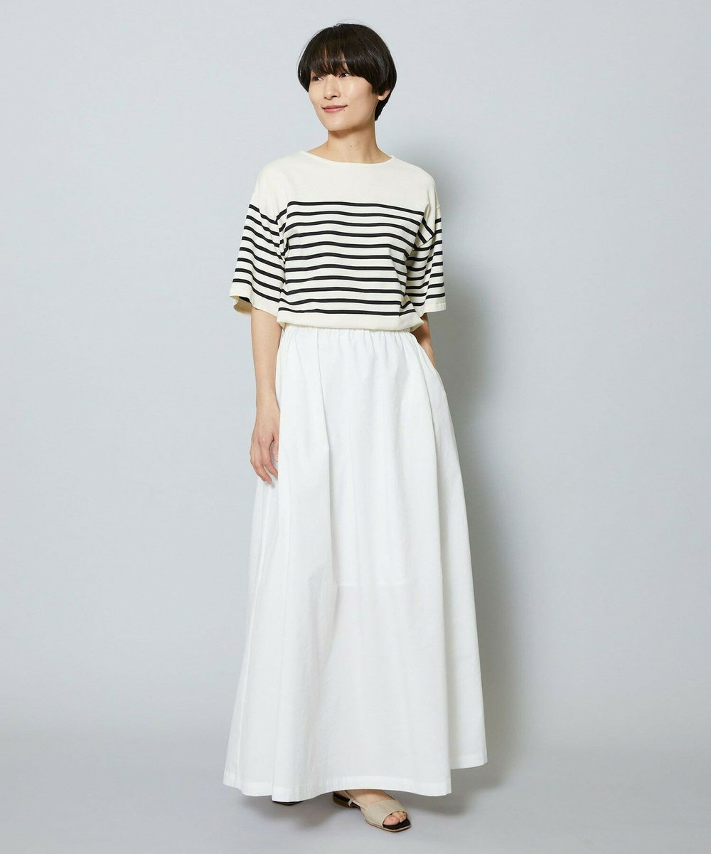 MOGA 雑誌eclat ×スタイリスト池田奈加子コラボ マイクロタスランコンビワンピース ストライプ