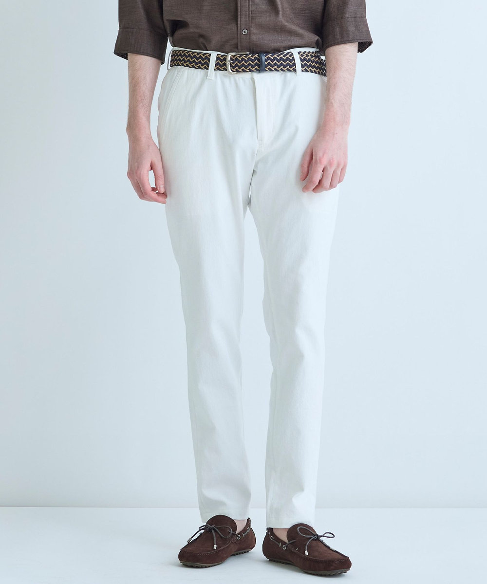 MEN'S BIGI シェルタリングドライオックス フルレングスパンツ＜吸汗速乾/紫外線防止/接触冷感/ストレッチ＞ ホワイト