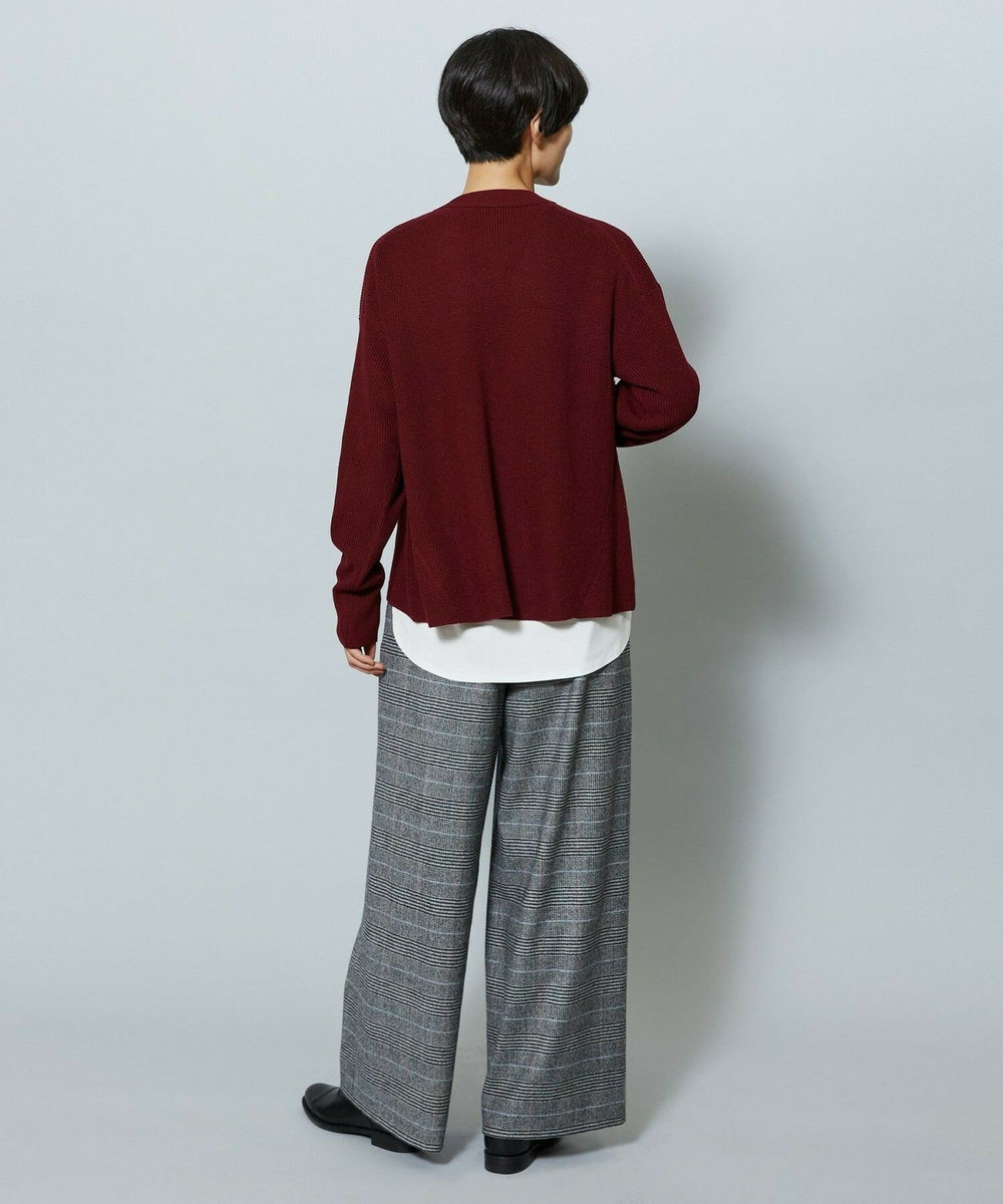 MOGA ウールカシミヤグレンチェックワイドパンツ チェック