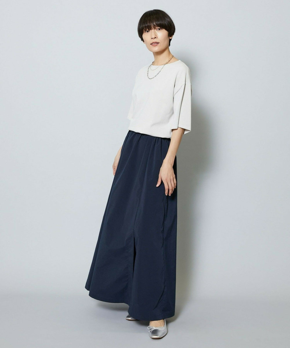 MOGA 雑誌eclat ×スタイリスト池田奈加子コラボ マイクロタスランコンビワンピース グレー