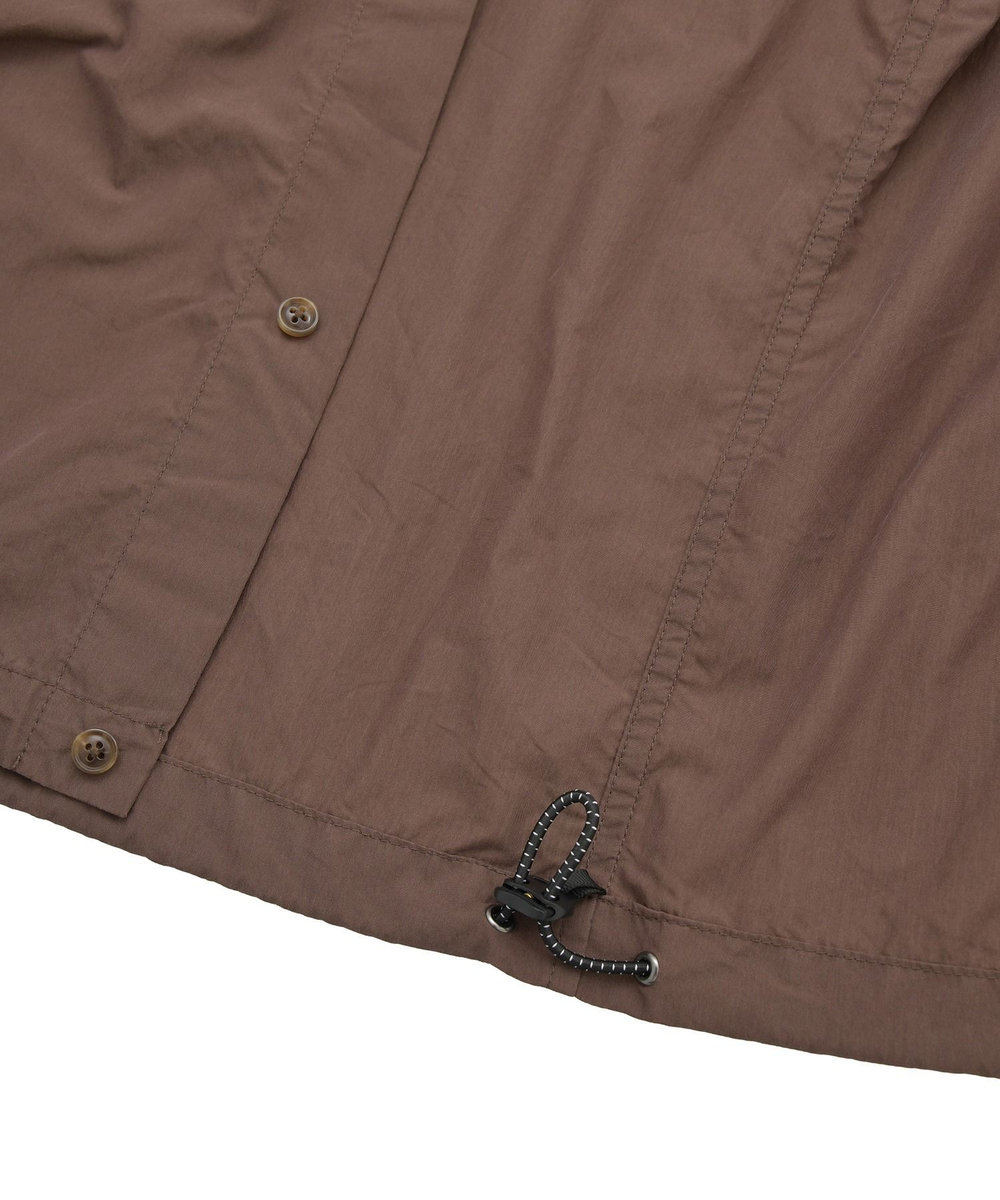 MEN'S BIGI コットンナイロンドローコードシャツ ブラウン