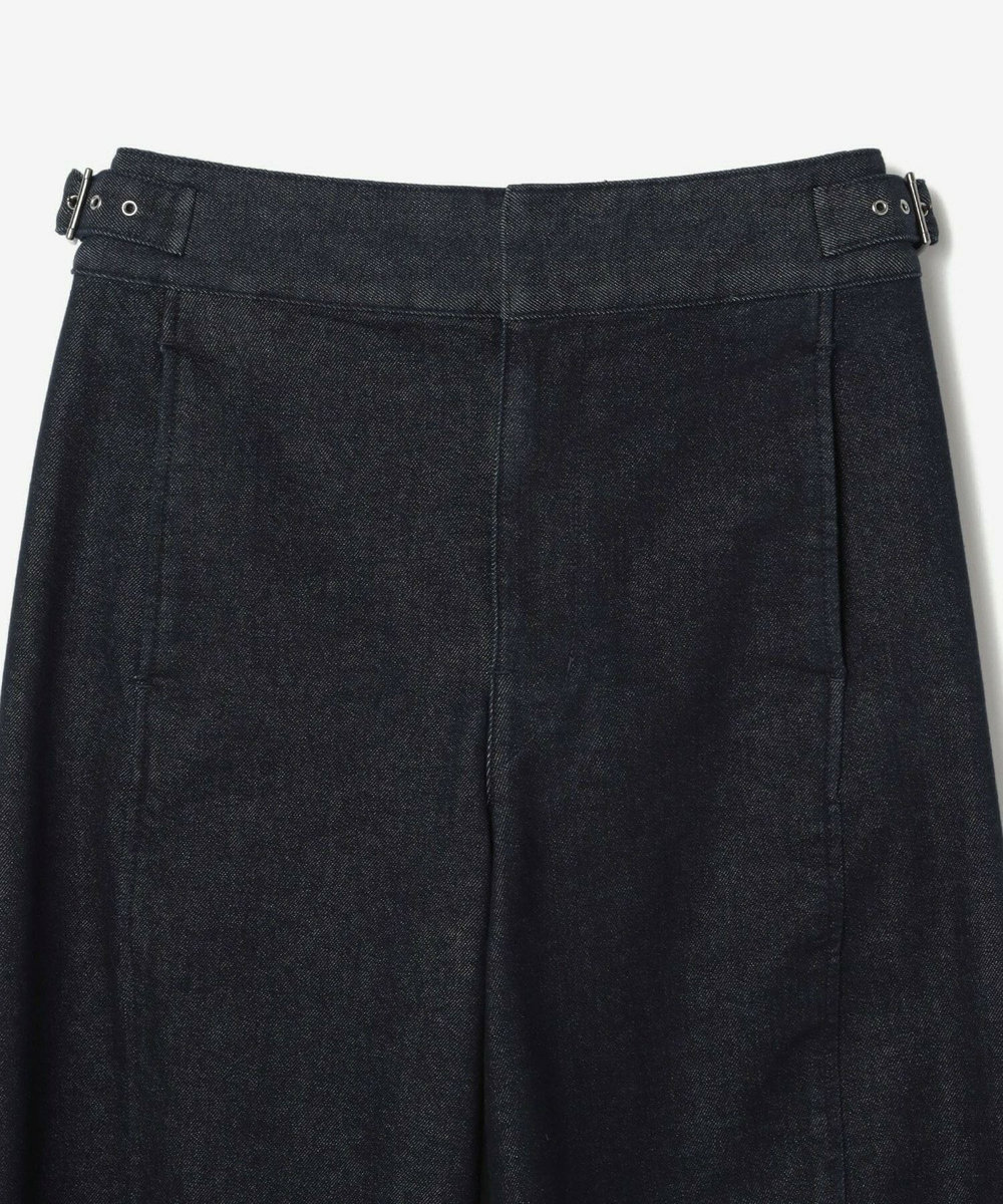 L'EQUIPE デニムライクストレッチパンツ インディゴブルー